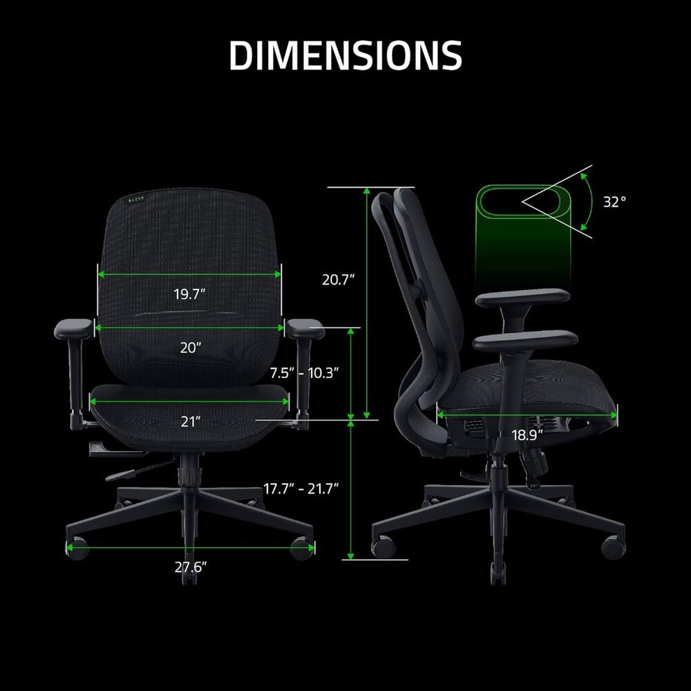 Razer Fujin Mesh Gaming Chair: Ultra-Durable & Breathable